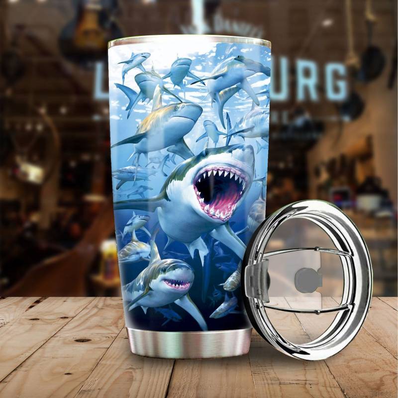 Artsyhomes [Tumbler] Love Shark Stainless Steel-140