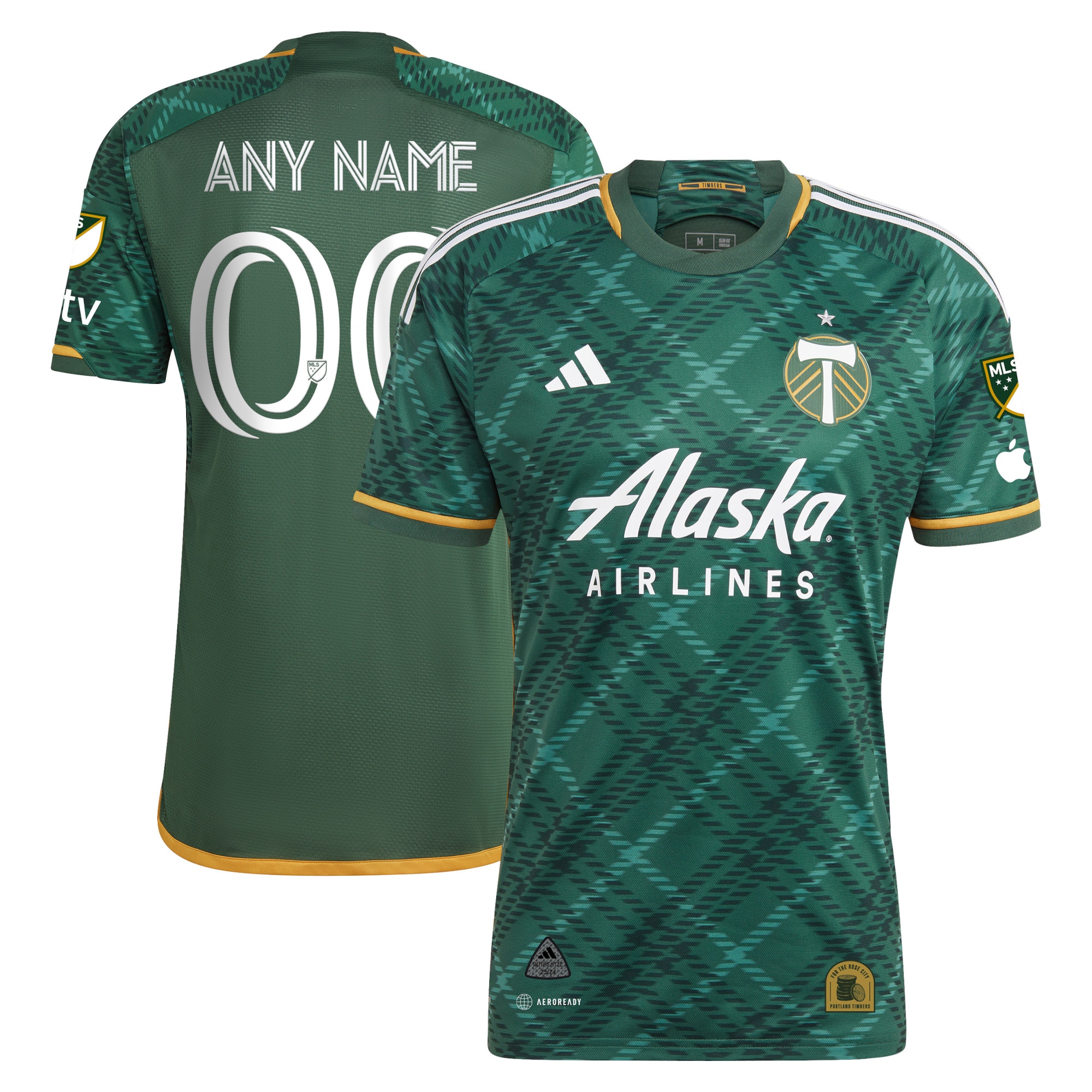 Portland Timbers 2023 Portland Plaid Kit Authentic Custom Jersey – Green