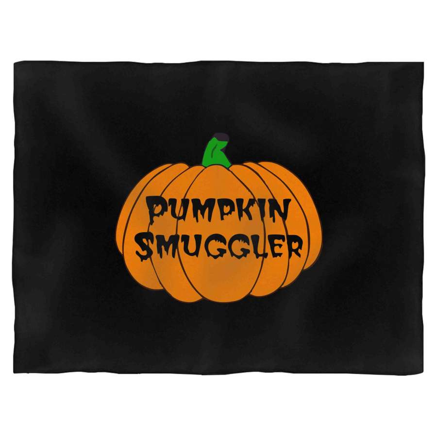 Pumpkin Smuggler Halloween Pregnant Baby Mom Mommy To Be Funny Maternity Costume Blanket