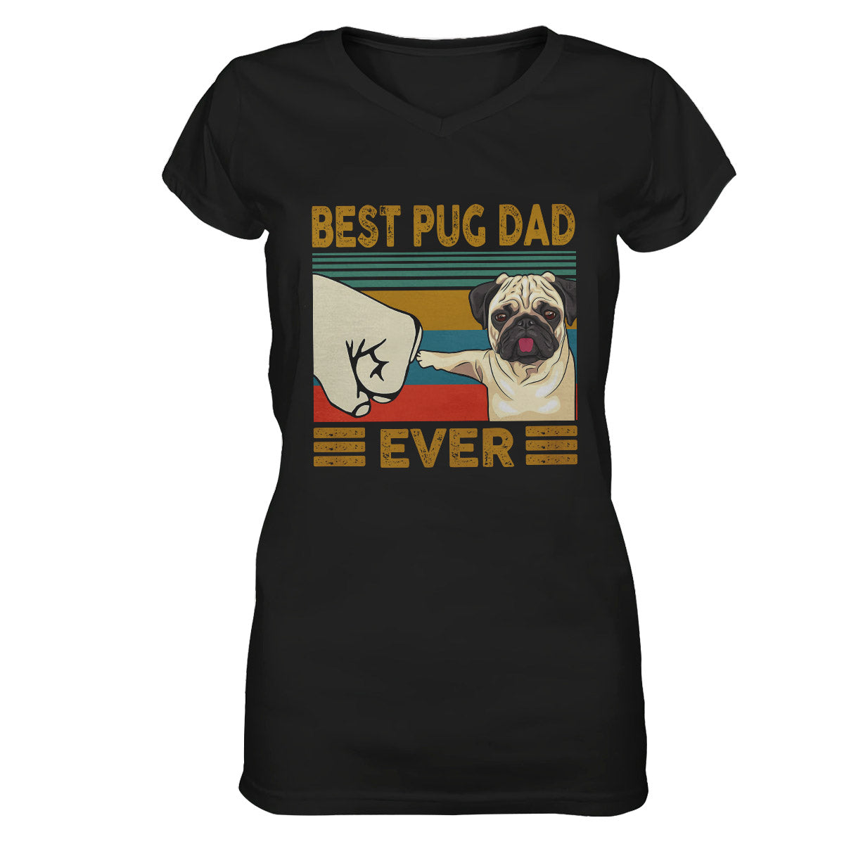 Pug Lovers Shirt 10 Ez01 1009 Women V-Neck T-Shirt