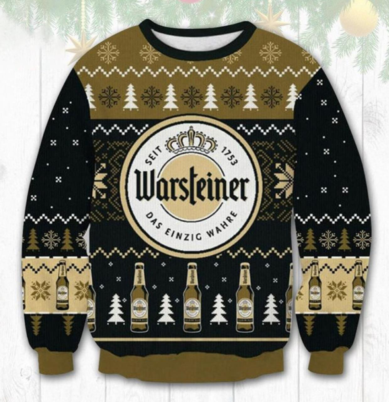 Warsteiner Premium Beer Ugly Christmas Sweater T-Shirt