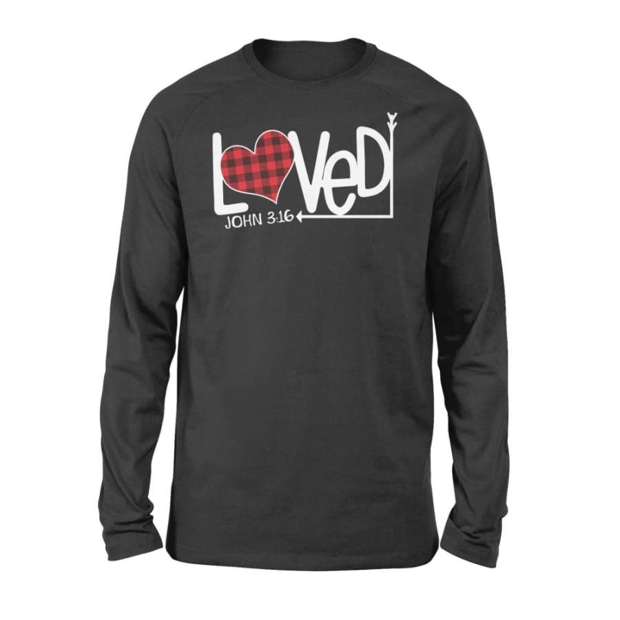 Valentine’s Day Love Heart Buffalo Plaid – Standard Long Sleeve