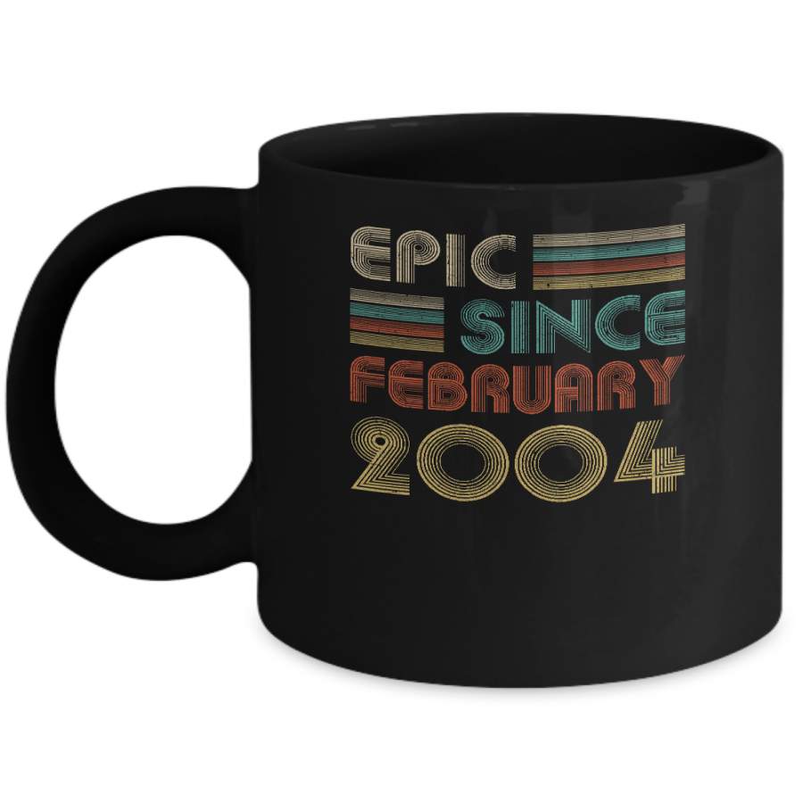 Epic Since February 2004 Vintage 16th Birthday Gifts Mug