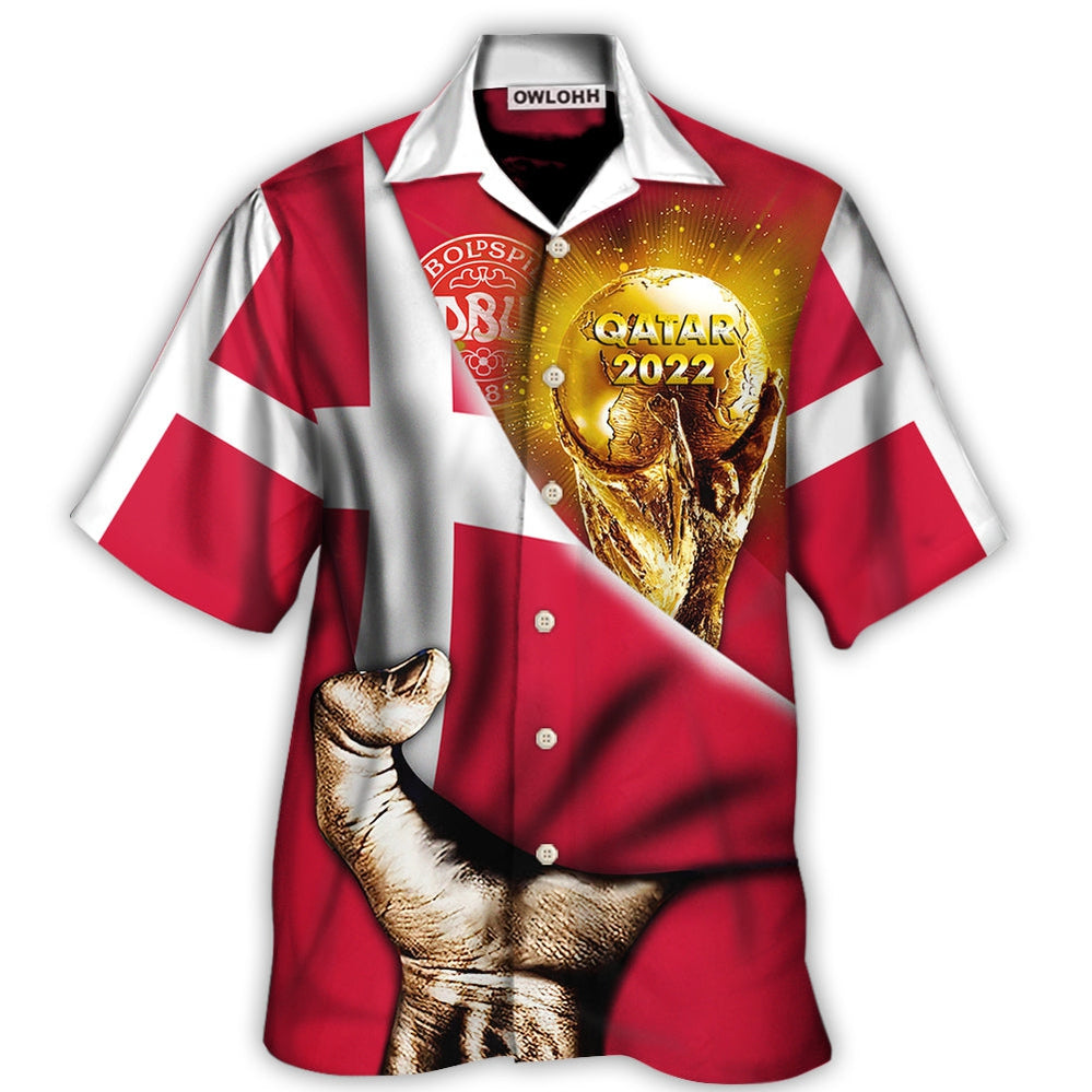 World Cup Qatar 2022 Denmark Will Be The Champion Flag Vintage – Hawaiian Shirt  – Owl Ohh