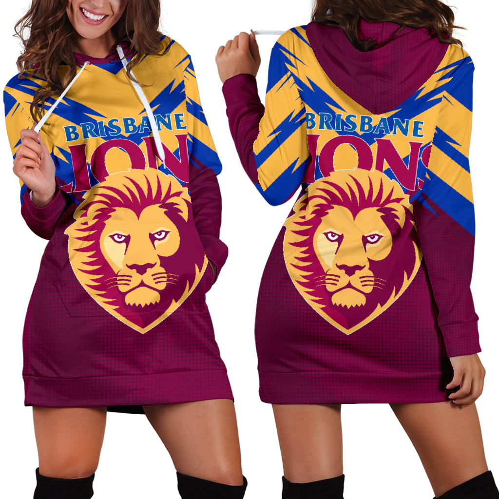 The Brisbane Lions Football Club Women’S Hoodie Dress A25