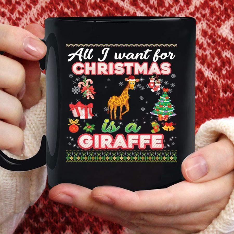 All I Want For Christmas Is A Giraffe Ugly Sweater Farmer