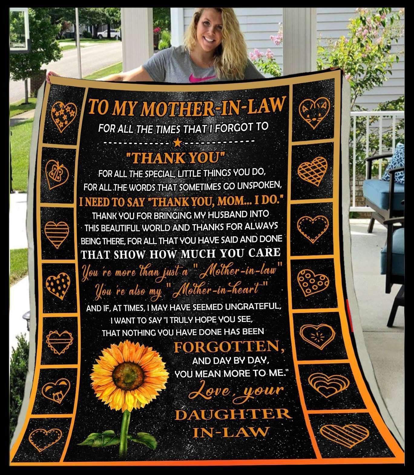 Blanket Giving Mother-in-law Thanks For All The Special You Do
