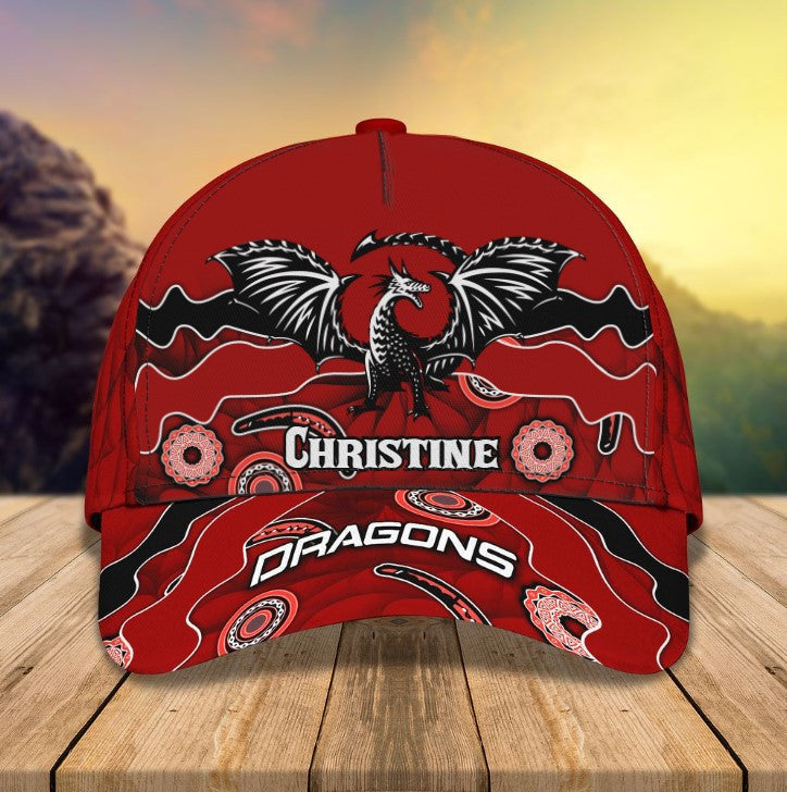 Customized Dragon 3D Baseball Cap For Girlfriend, Dragon Hat For Her Who Loves Dragon