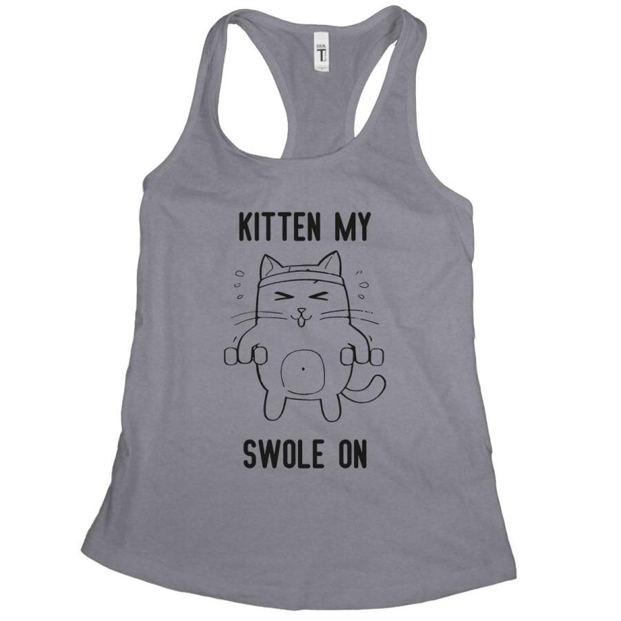 Kitten Tank Top Women Kitten My Swole On Tank Cat Workout Tank Top Women