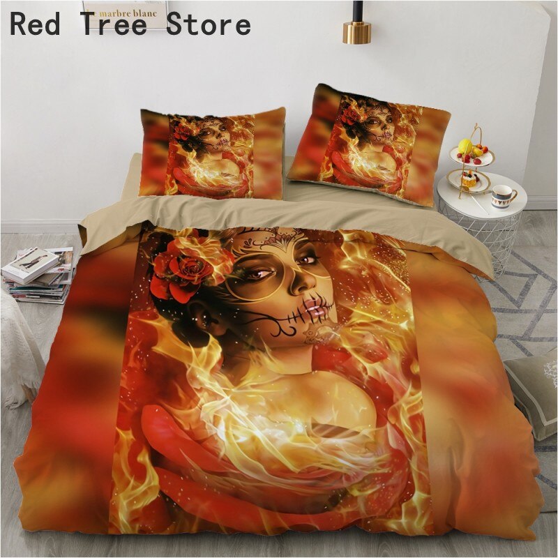 3D Print Witch Design Duvet Cover Set Queen King Double Bed 200*200 Adults Couple Bedding Set Home Decor High Quality