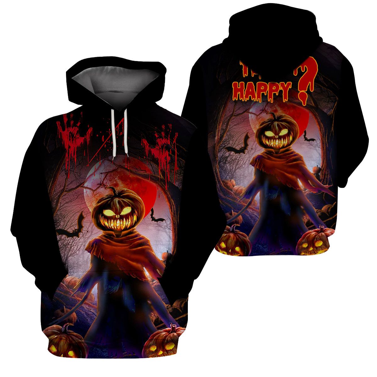 3D All-Over Printed Apparels ‘Halloween Pumkin’