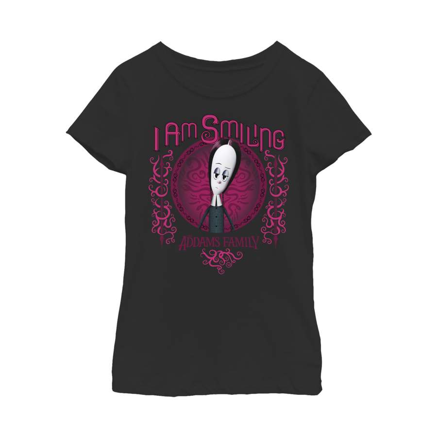 Addams Family Girl’s Wednesday I Am Smiling  T Shirt