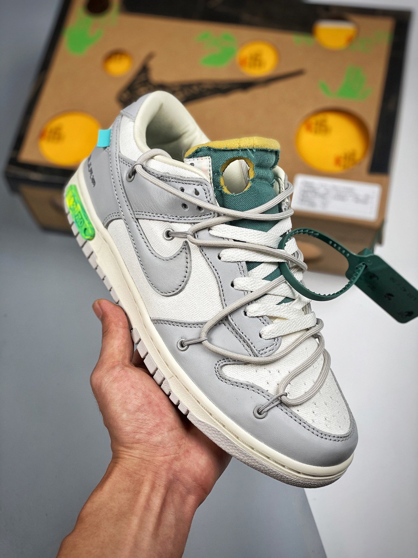 Off-White x Nike Dunk Low 42 of 50 Grey Sail 5338936