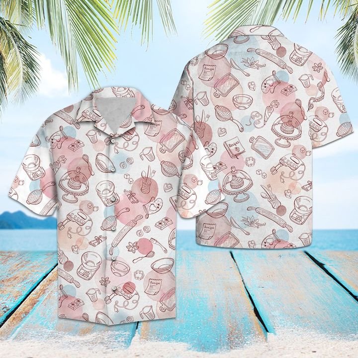 Baking Life Hawaiian Shirt Summer Button Up For Men, Women, Couple