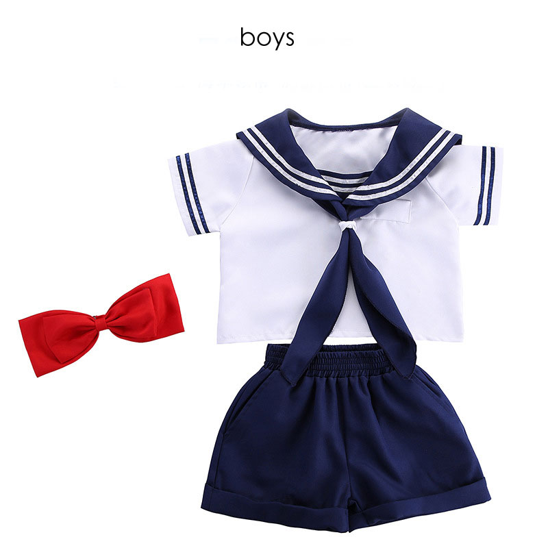 Umorden Japanese Anime Navy Sailor Costume Uniform for Girls Boys Child Kids Purim Halloween Party Fancy Dress Up alx