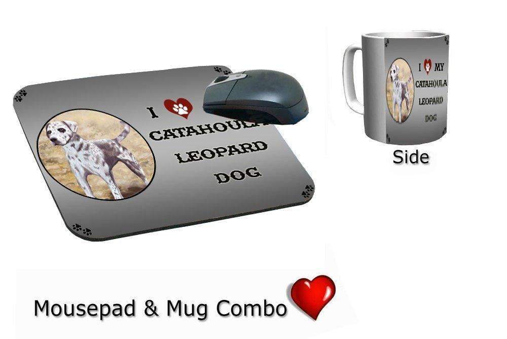 I Love My Catahoula Leopard Dog Mug & Mousepad Combo Gift Set