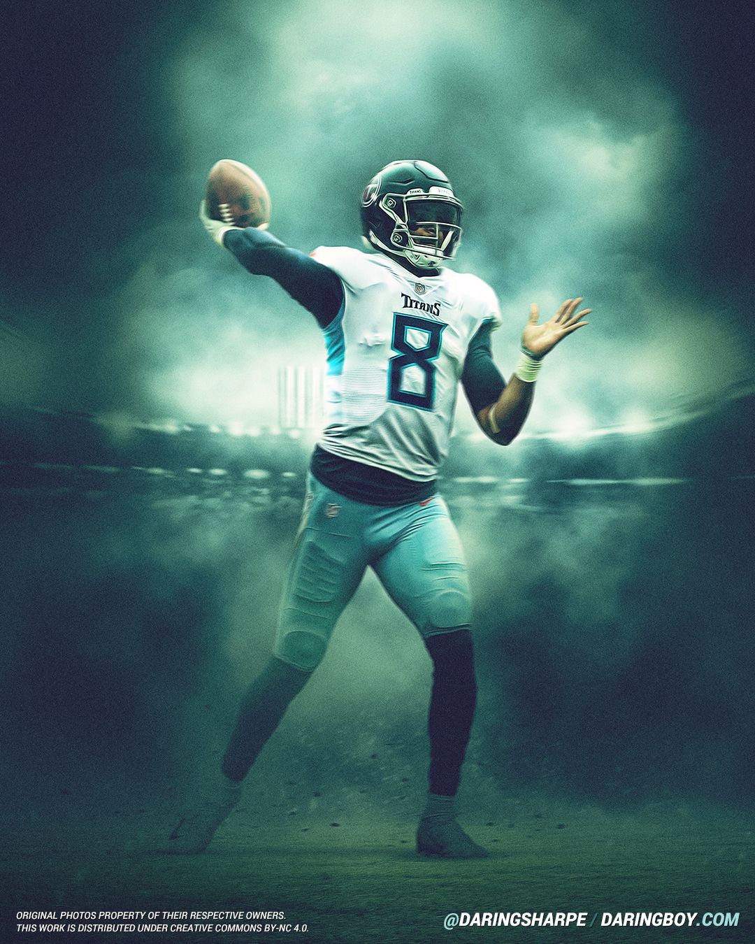 Tennessee Titans Marcus Mariota #8 Poster For Fans poster canvas