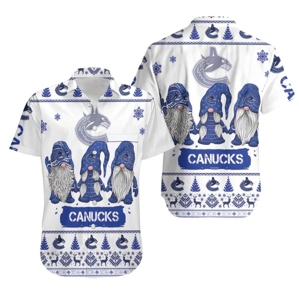 Christmas Gnomes Vancouver Canucks Ugly Sweatshirt Hawaii Shirt Combo Beach Ha9551