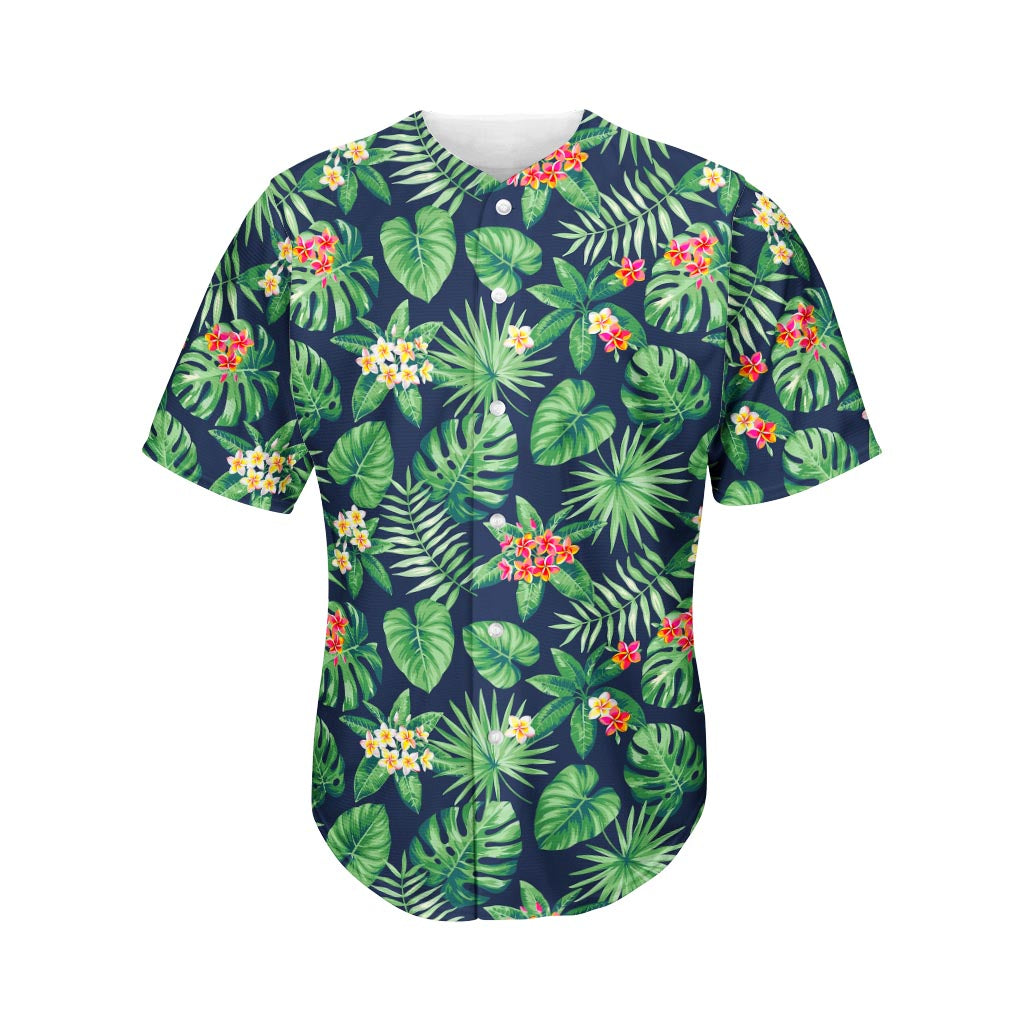 Hawaii Tropical Leaves Pattern Print Baseball Jersey Ha84524