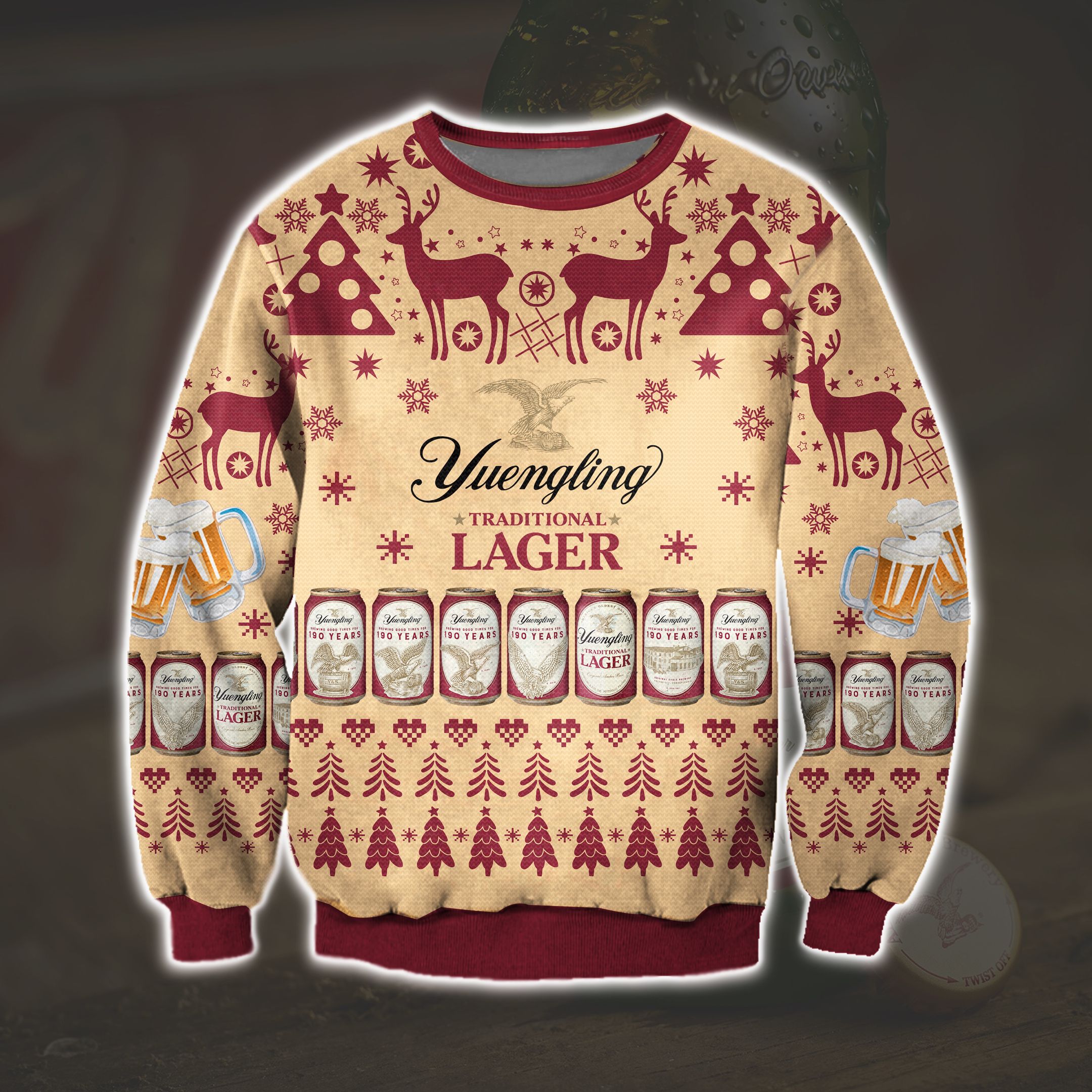 Yuengling Lager Beer 3D All Over Print Ugly Sweater