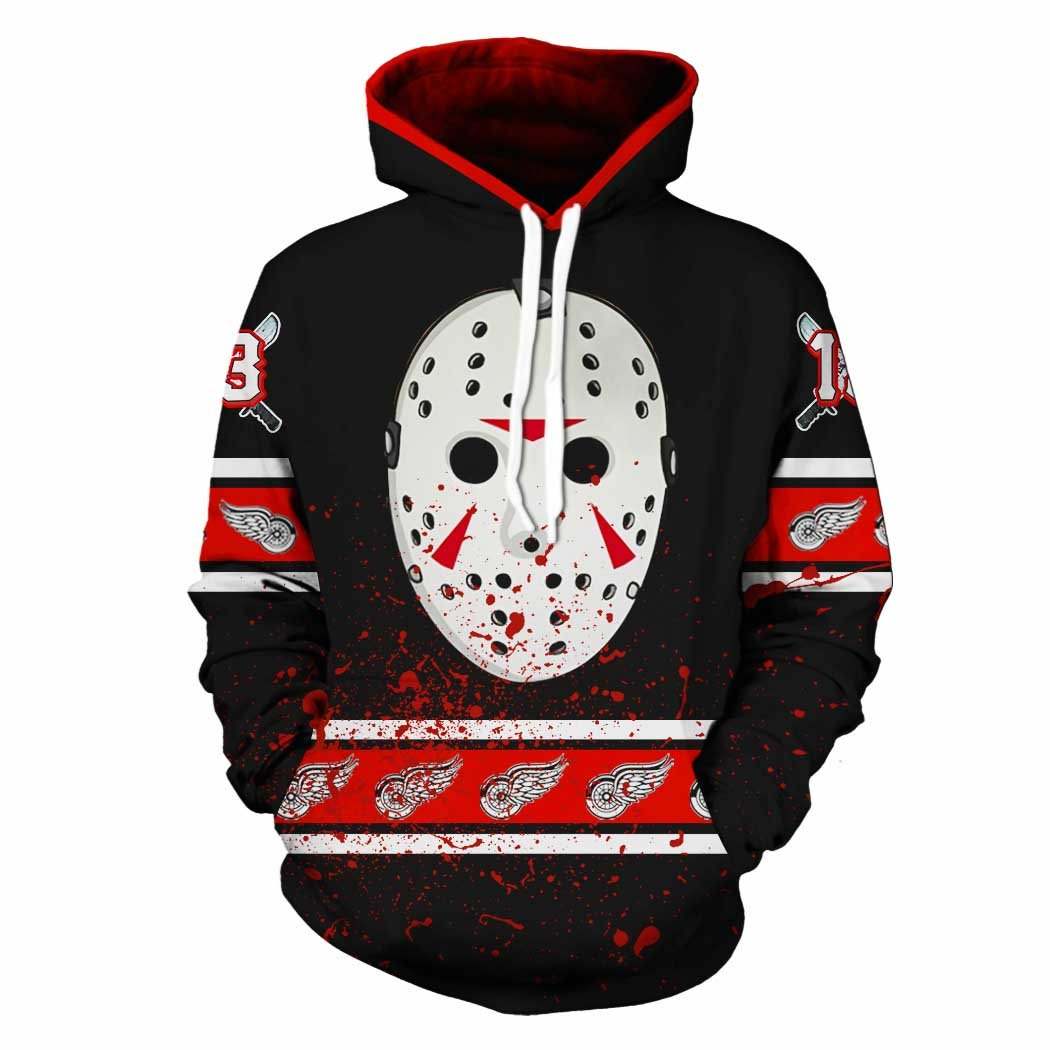 Detroit Red Wings-Friday13thHK009 – HOT SALE 3D PRINTED – NOT IN STORE