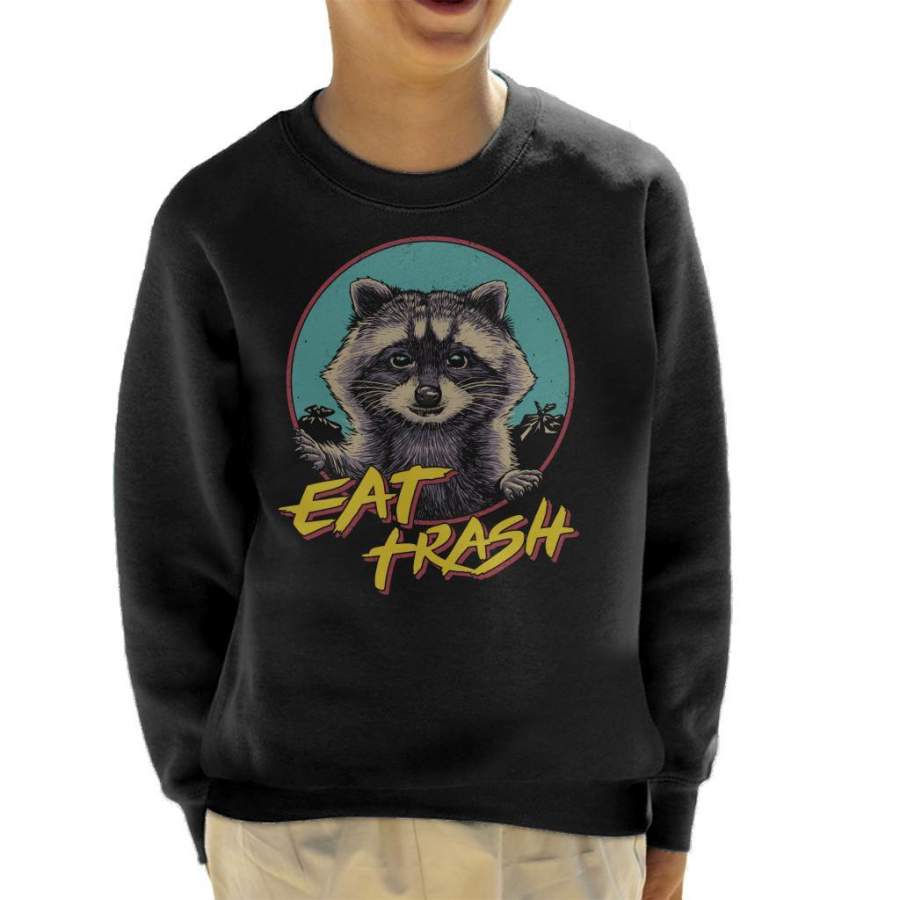 Eat Trash Panda Raccoon Kid’s Sweatshirt