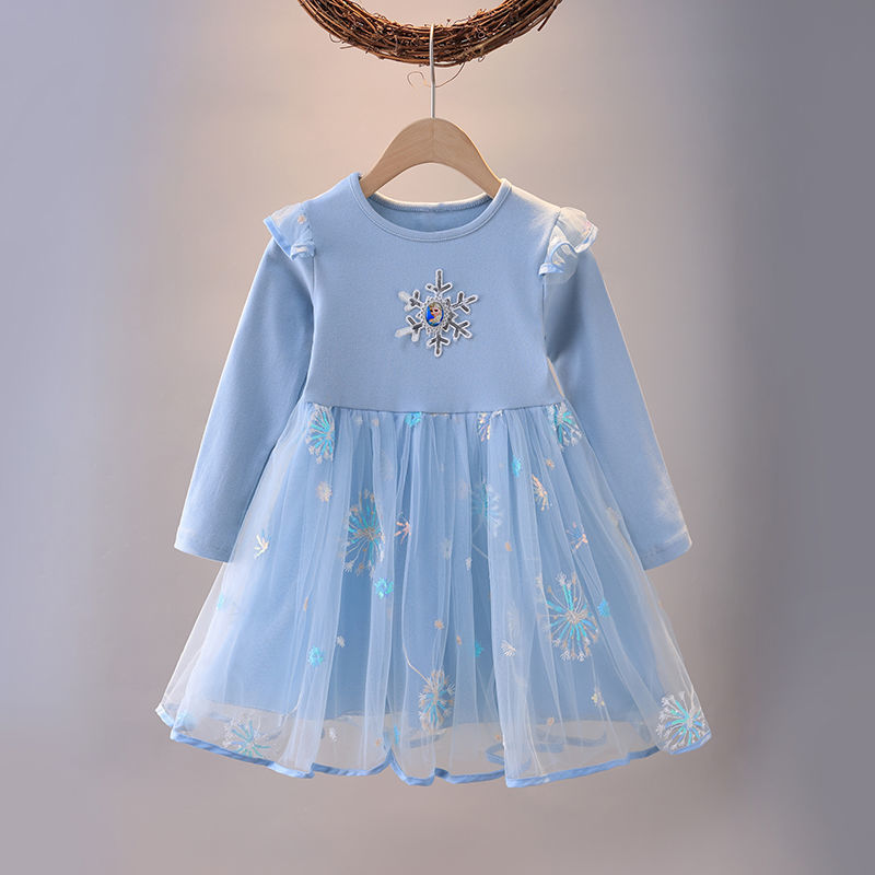 Summer New Baby Dress Baby Clothing Fairy Costume Princess Anna Elsa Queen Ice Vestidos Flower Fashion Dress Toddler alx