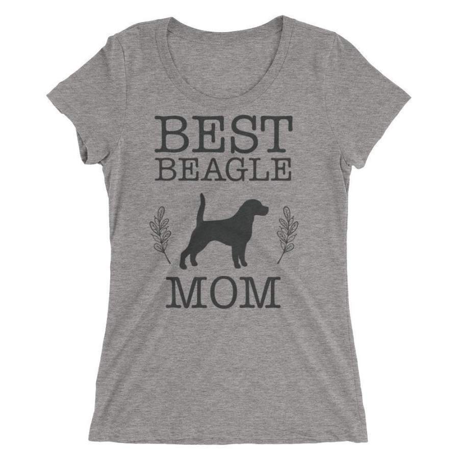 Women’s Best Beagle Mom tshirt Dog Lover Gift