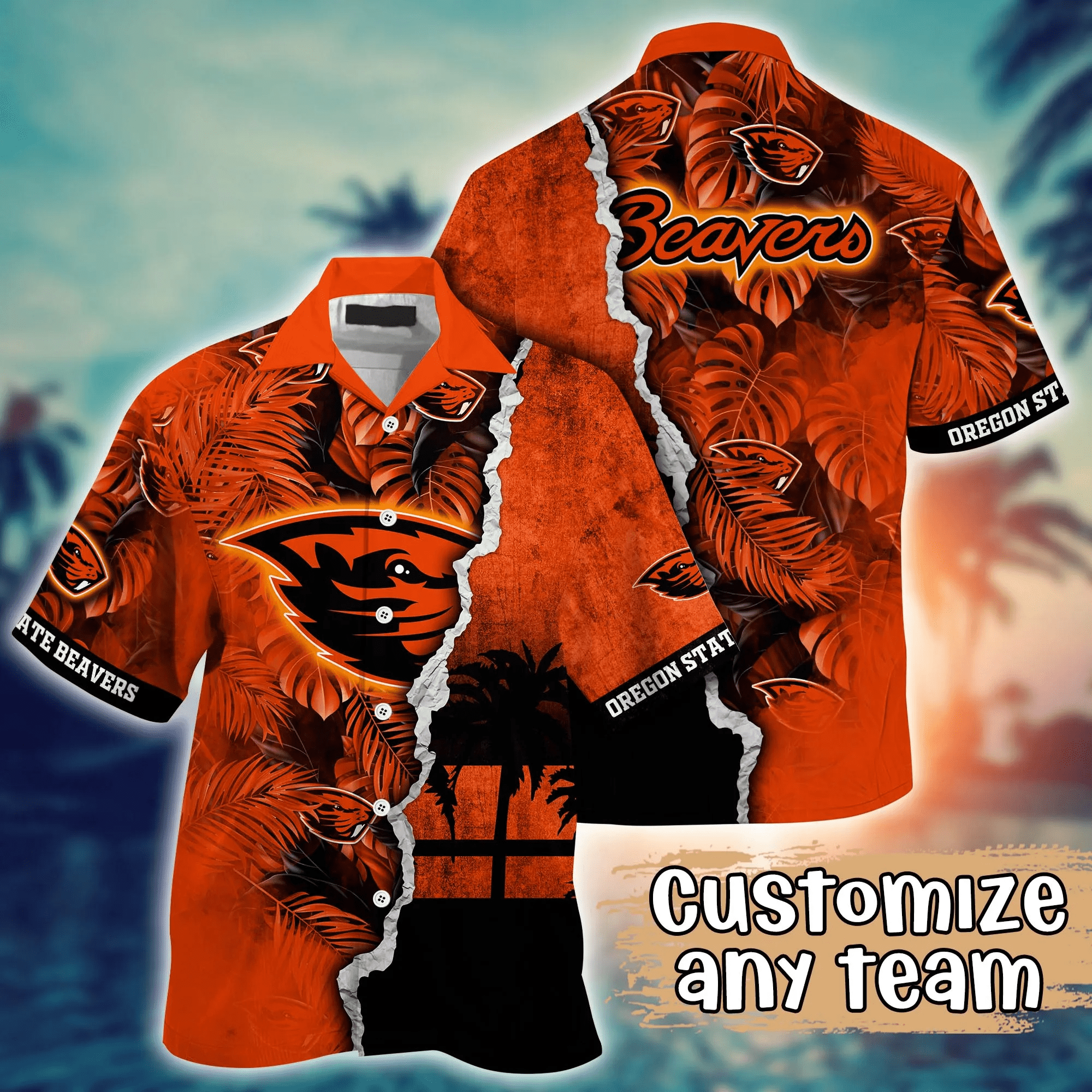 Oregon State Beavers NCAA Hawaiian Shirt Custom Beach Days Aloha Shirt