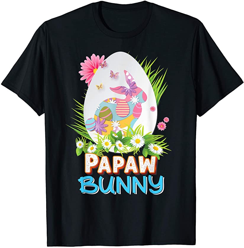 Papaw Bunny Cute Matching Family Rabbit Easter Egg Hunt Love T-Shirt