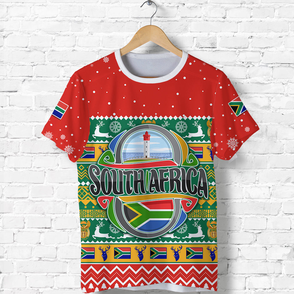 South Africa Christmas T Shirt African Springbok Lt13