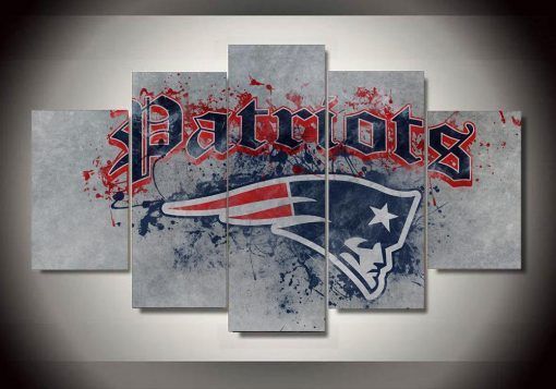 New England Patriots 1 Sport 5 Panel Canvas Art Wall Decor