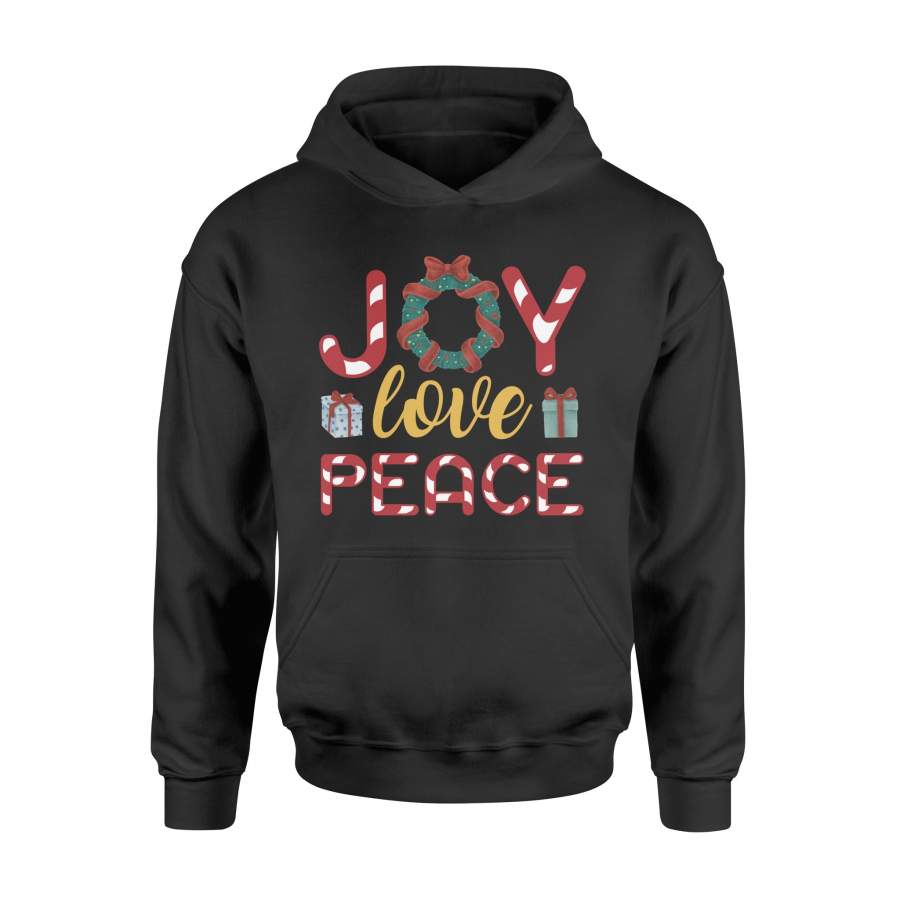 Joy Love Peace Happiness Christmas T Shirt – Standard Hoodie