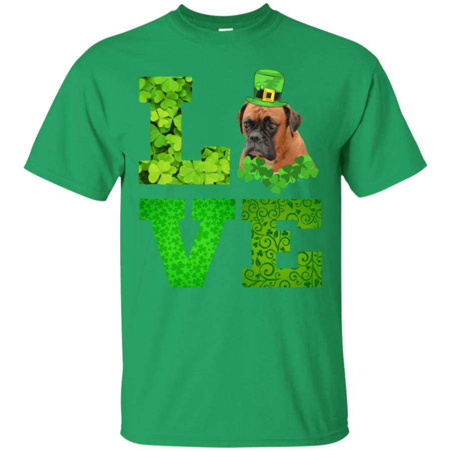 Love Boxer St Patricks Day Leprechaun T-shirt HT01