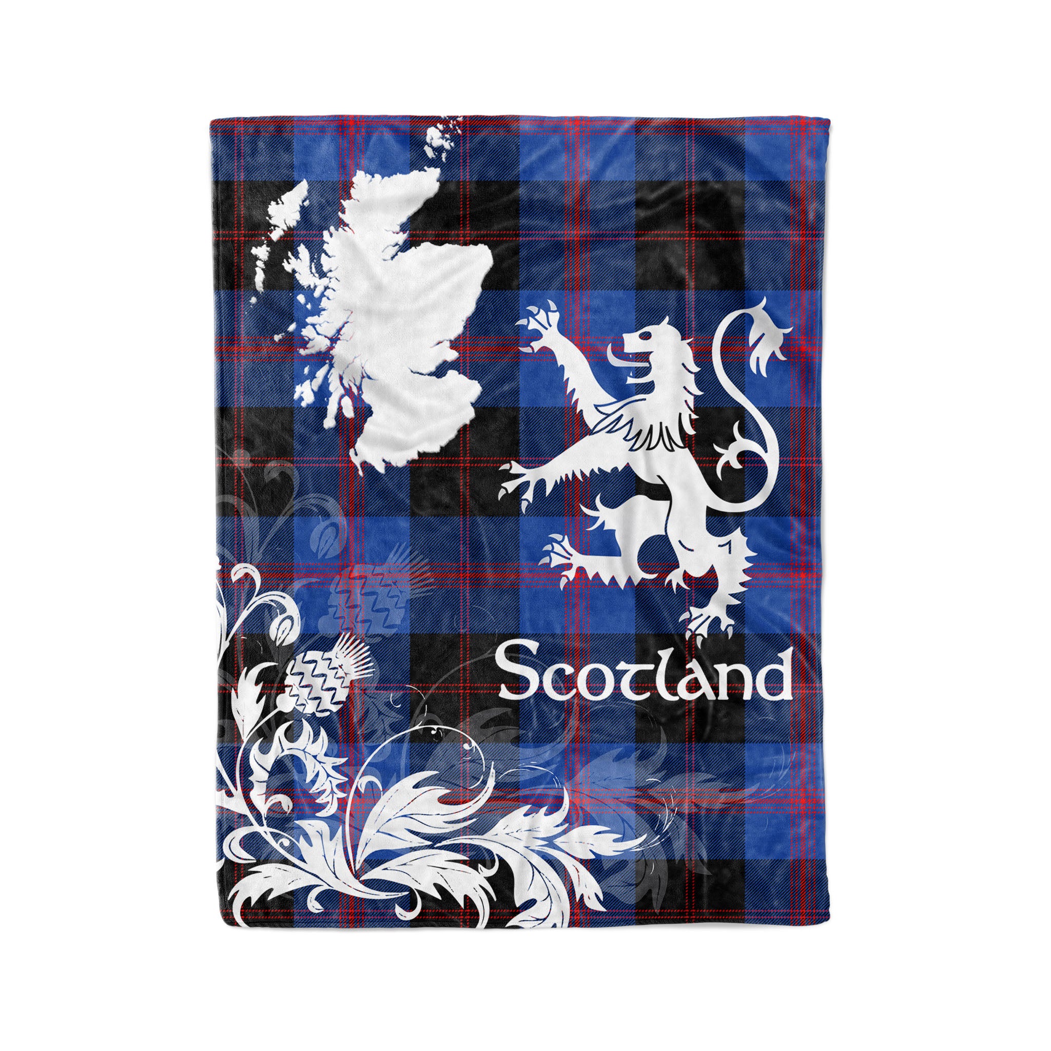 Tartan Plaid Fleece Blanket Tartan Blanket Thistle And Lion Scottish Clan Maule Modem Plaid Blanket