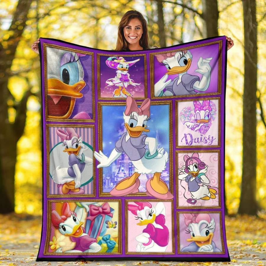 Daisy Duck Fleece Blanket Cartoon For Bedding Decor Christmas Gift Ideas