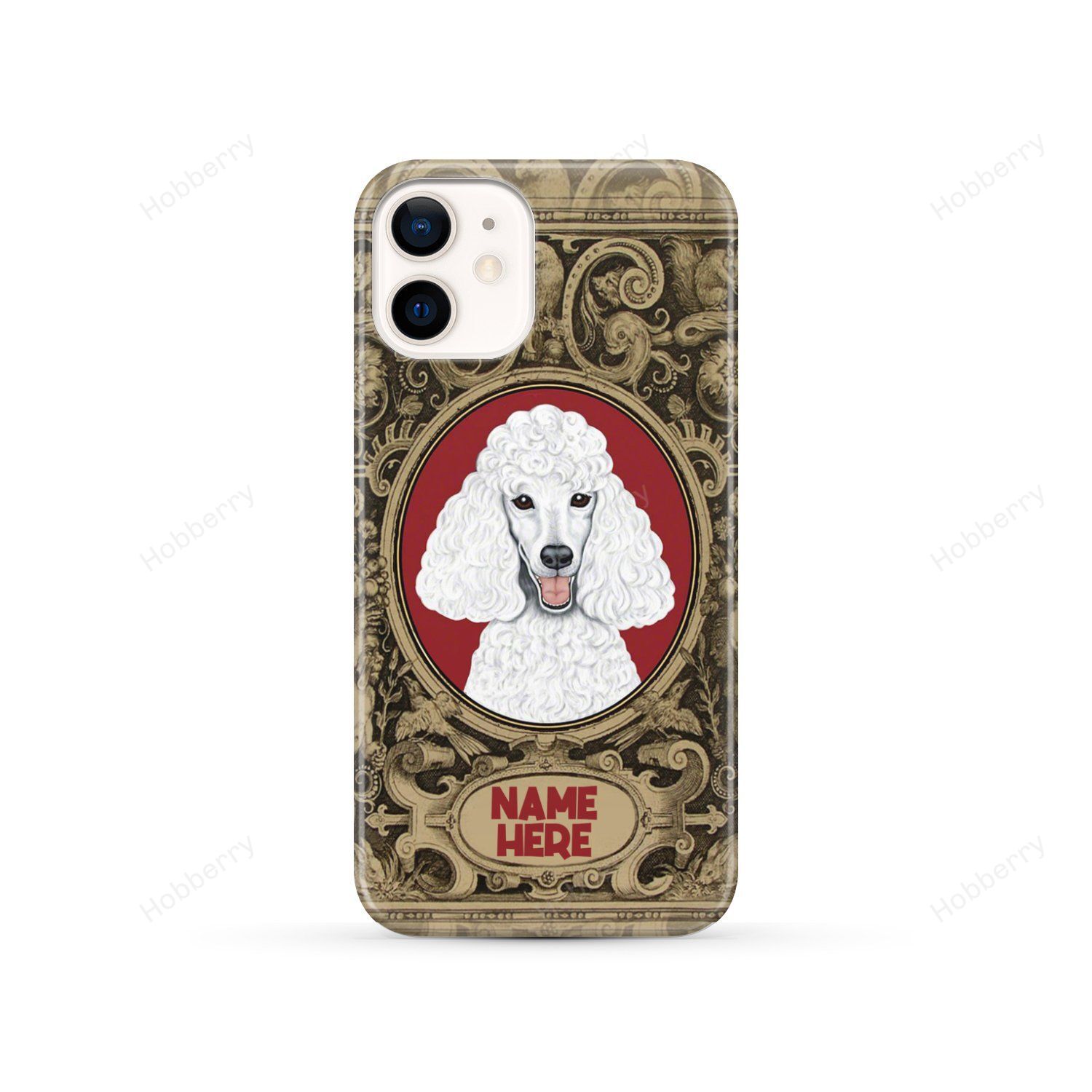 Adorable Poodle Custom Name Phone Case