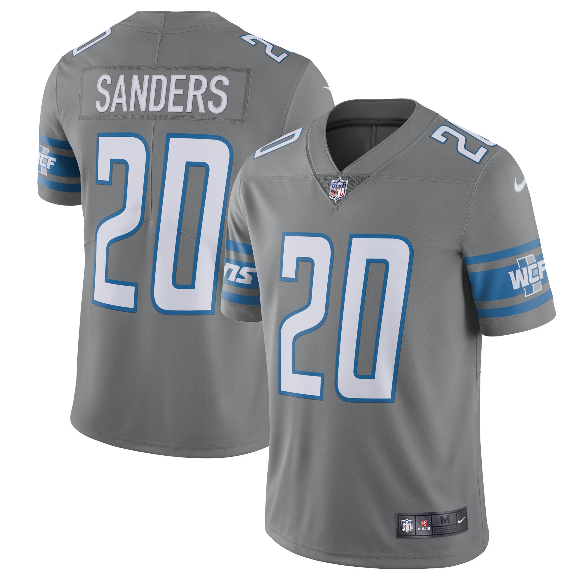 Barry Sanders Detroit Lions Retired Player Vapor Limited Jersey – Silver NFL