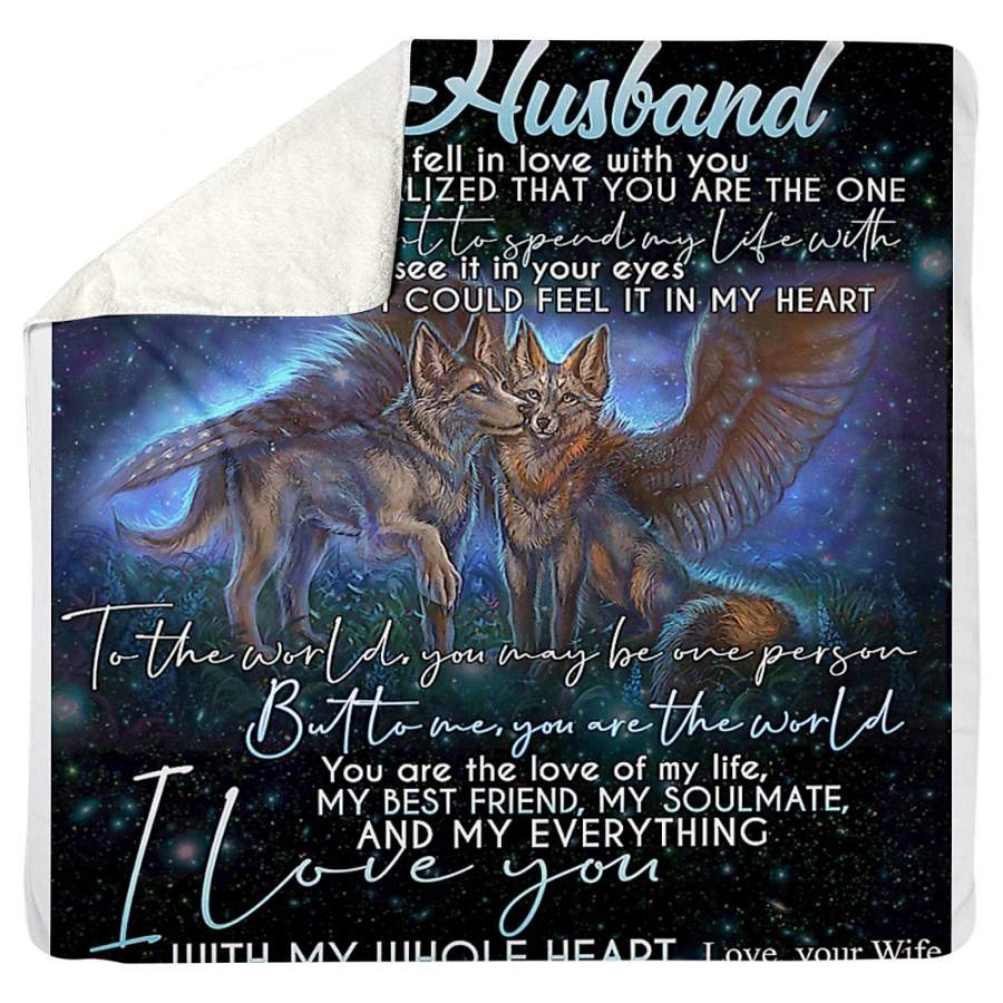 You Are My Everything Wonderful Gift From Wife To Husband Sherpa Blanket