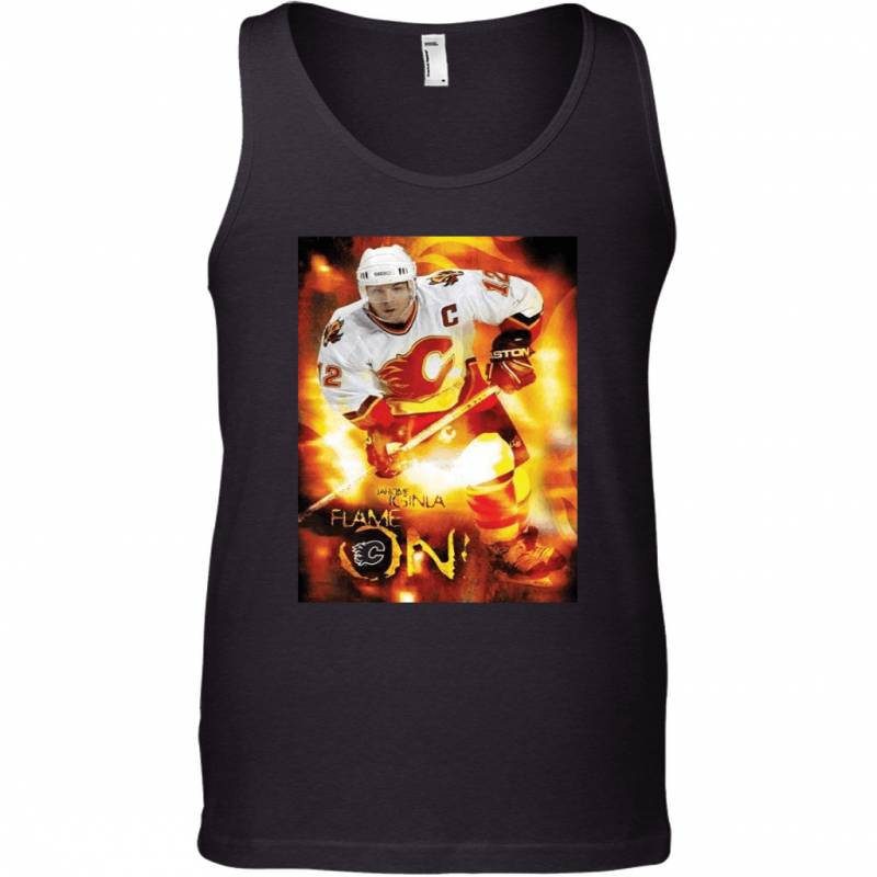 Jarome Iginla Calgary Flames Flame On Tank Top