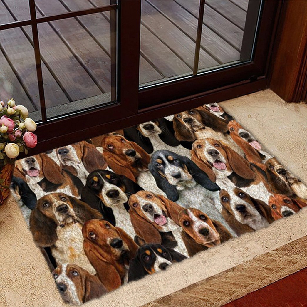 Tmarc Tee A Bunch Of Basset Hounds Doormat