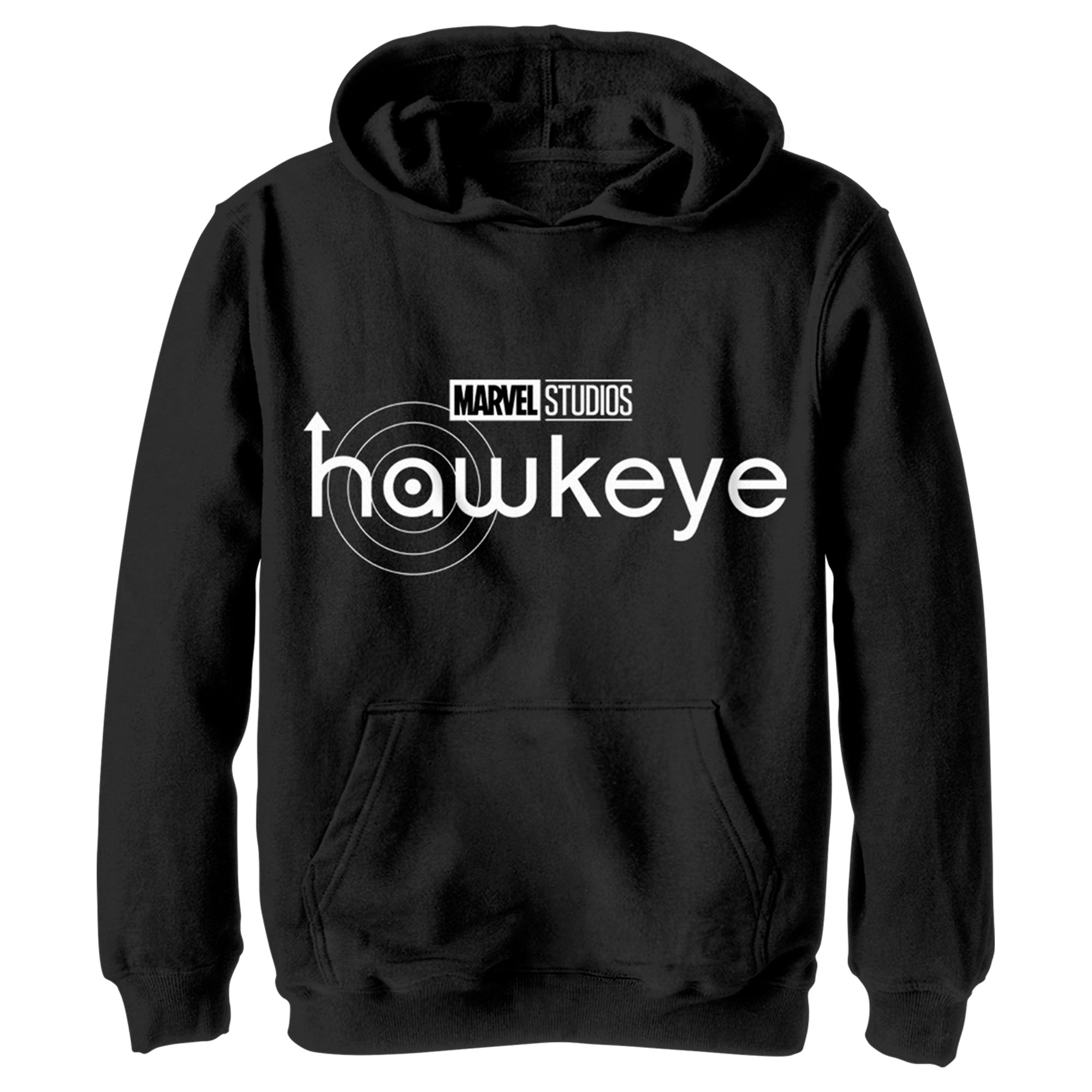 Boy’S Marvel Hawkeye Black Logo Pull Over Hoodie