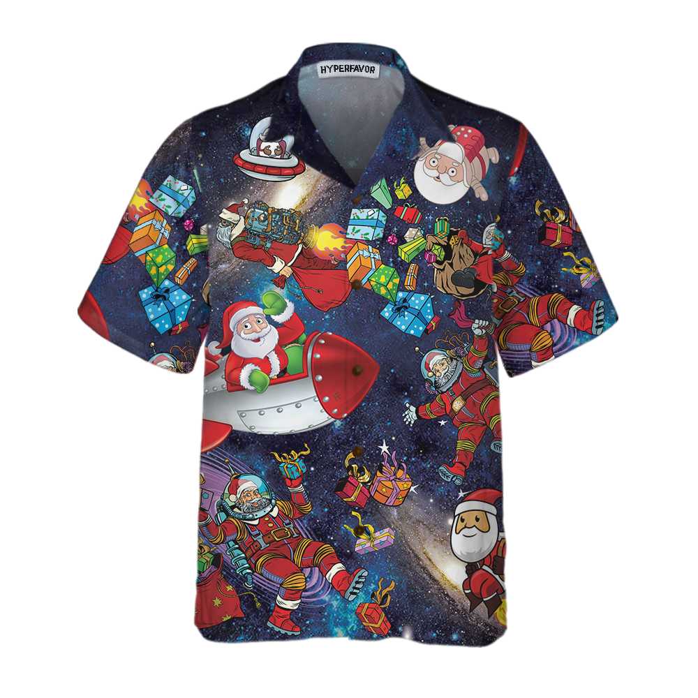 Christmas In The Space Hawaiian Shirt, Funny Christmas Shirt, Best Gift For Christmas Barashirt Fashion