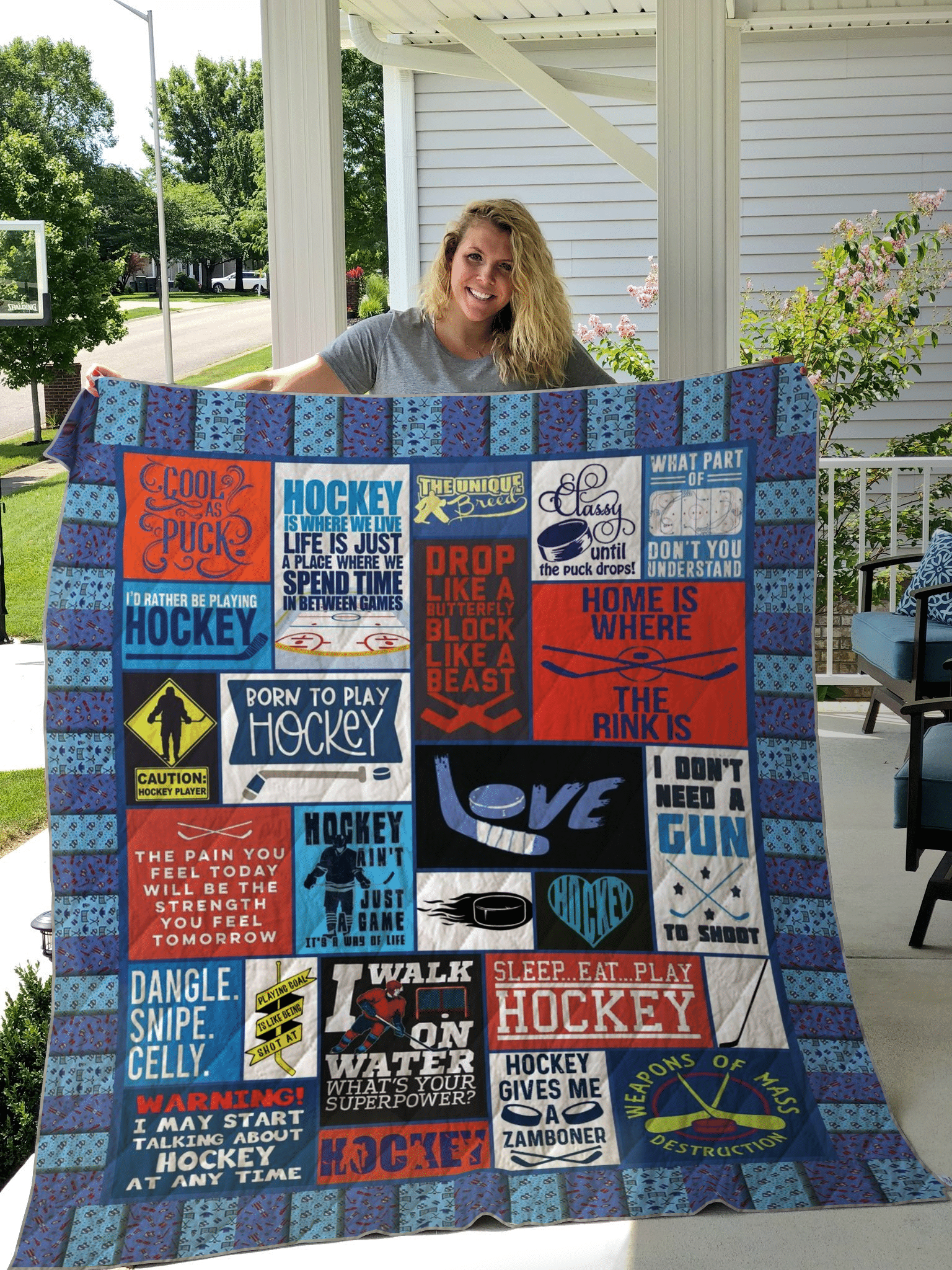 Love Hockey Pk270516 Quilt Blanket