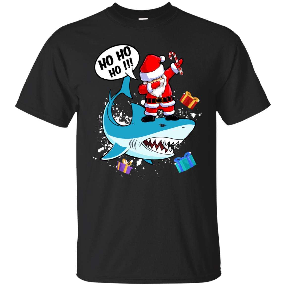 Christmas Santa Shark Dabbing Shirt Hawaiian Summer