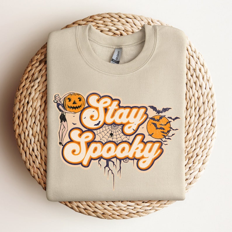 Stay Spooky Halloween Sweatshirt 2D Crewneck Sweatshirt All Over Print Sweatshirt For Women Sweatshirt For Men Sws4235