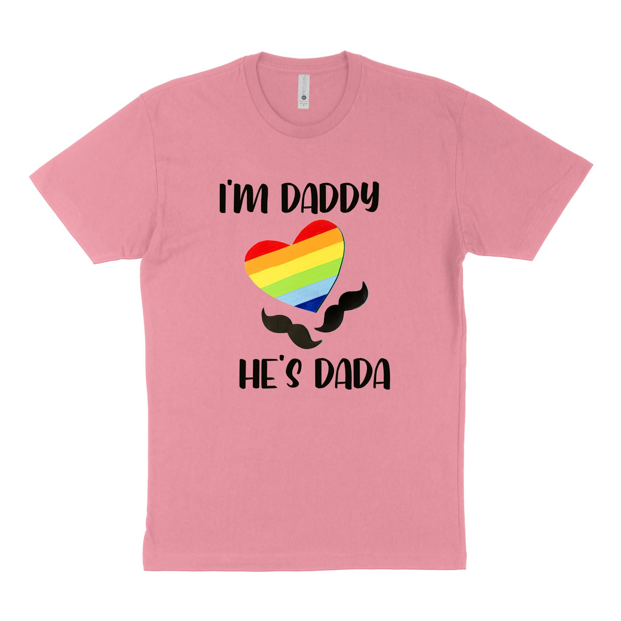 LGBT Unisex’s Graphic Tees, LGBT Fashion Designs, Graphic Unisex T-Shirt, Husband Wife Personalized Gifts, I’m Daddy. He’s Dada Next Level 3600 Unisex T-Shirt