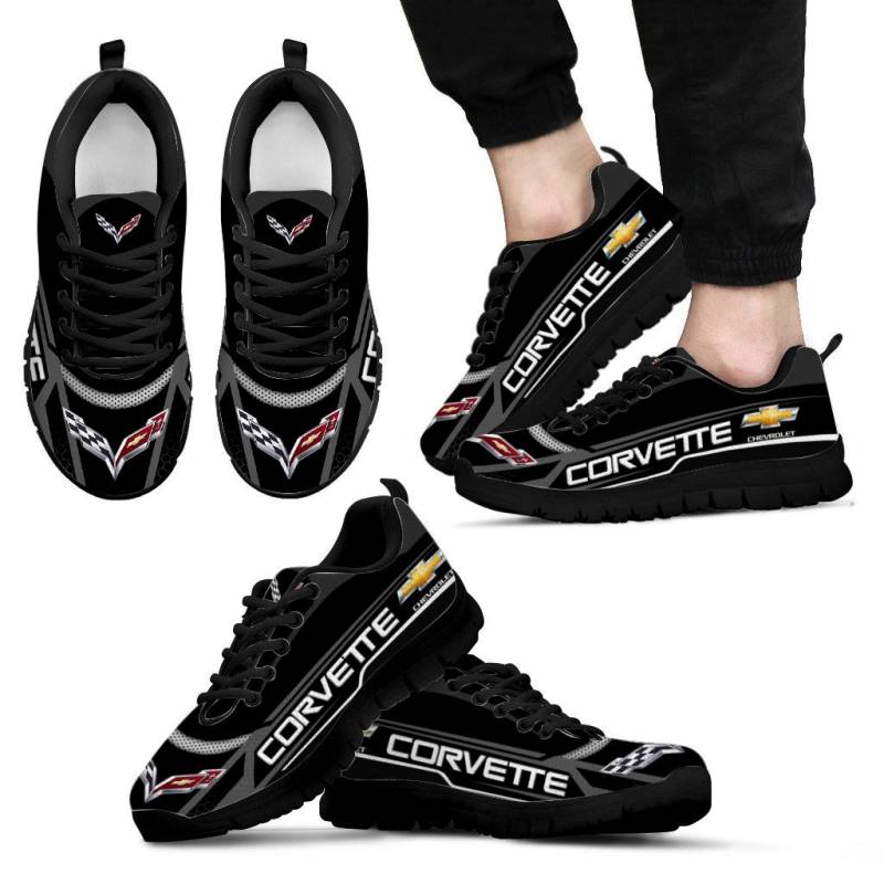 3D Printed Corvette Chevrolet NCT Sneakers Ver 1 For Men & Women (Black)