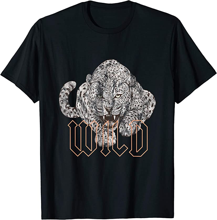 Wild Jaguar Leopard Cheetah Print Graphic T-Shirt