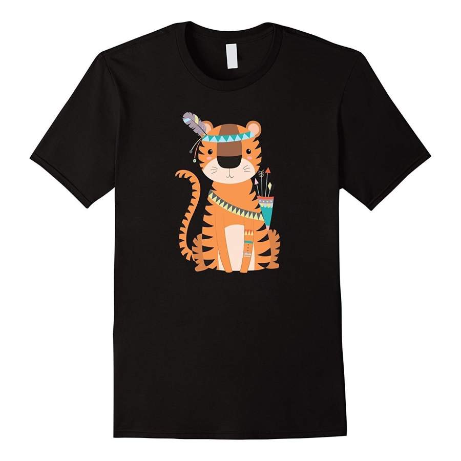 Tribal Pattern Jungle Tiger | Cute & Fun Gifts & T-Shirts Men Printed T Shirts Sports T-Shirt